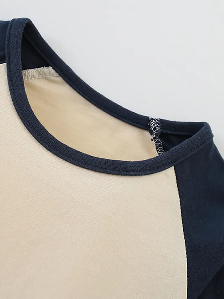 Cross-Border Malwee Boys T-Shirt Cotton Beige Autumn Winter - Image 3