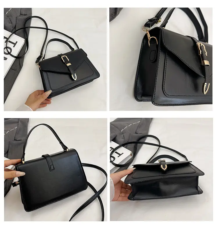 Retro Spliced Satchel Bag for Women Brown Brown — feature 12
