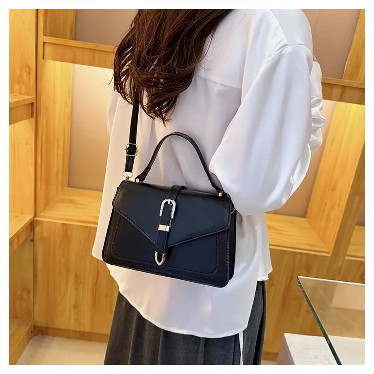 Retro Spliced Satchel Bag for Women Brown Brown — feature 16