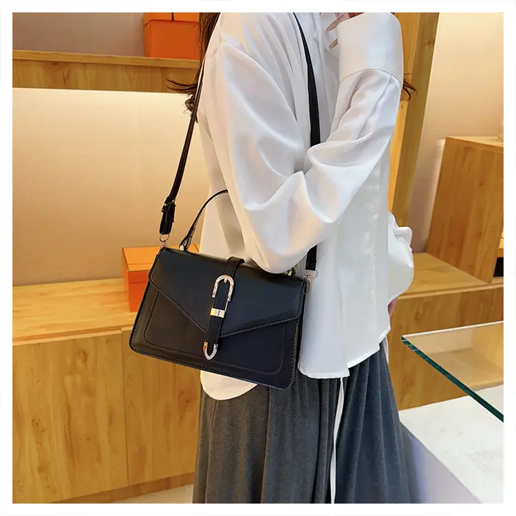 Retro Spliced Satchel Bag for Women Brown Brown — feature 17