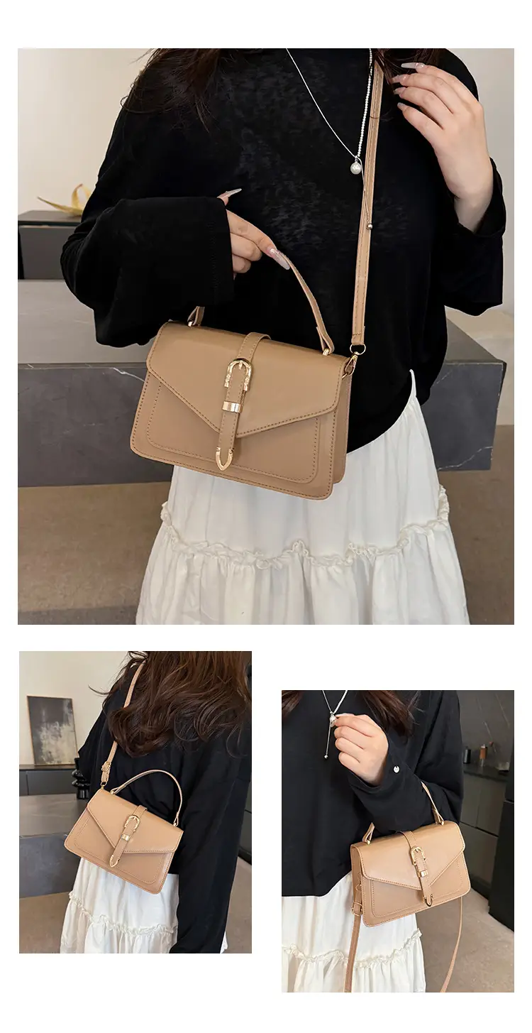 Retro Spliced Satchel Bag for Women Brown Brown — feature 33