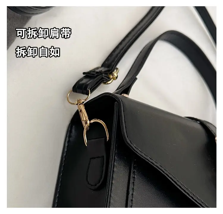 Retro Spliced Satchel Bag for Women Brown Brown — feature 9