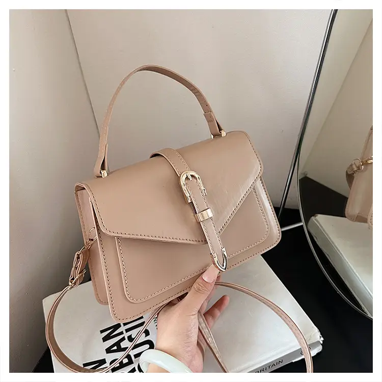 Retro Spliced Satchel Bag for Women Brown Brown - Image 6