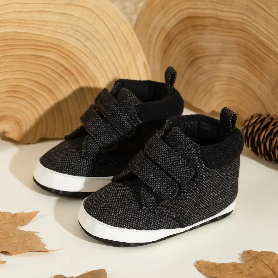 Spring and Autumn 0-1 Year Old Boy's Casual Shoes Soft Sole Velcro High-Top Baby Shoes in Stock Cross-Border Baby Shoes — feature 11