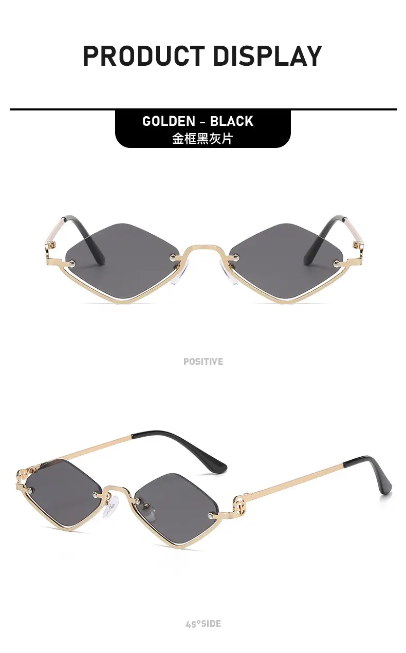 New Rhombus Metal Sunglasses for Women — feature 11