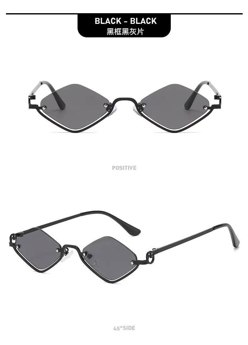 New Rhombus Metal Sunglasses for Women — feature 12