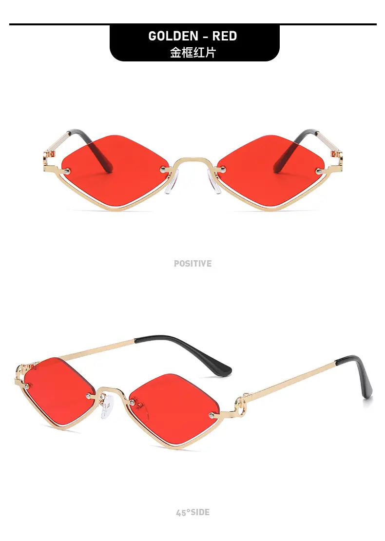 New Rhombus Metal Sunglasses for Women — feature 13