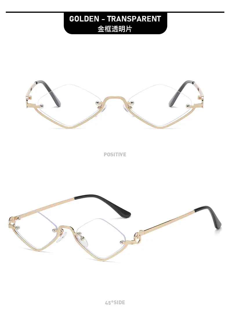 New Rhombus Metal Sunglasses for Women — feature 17