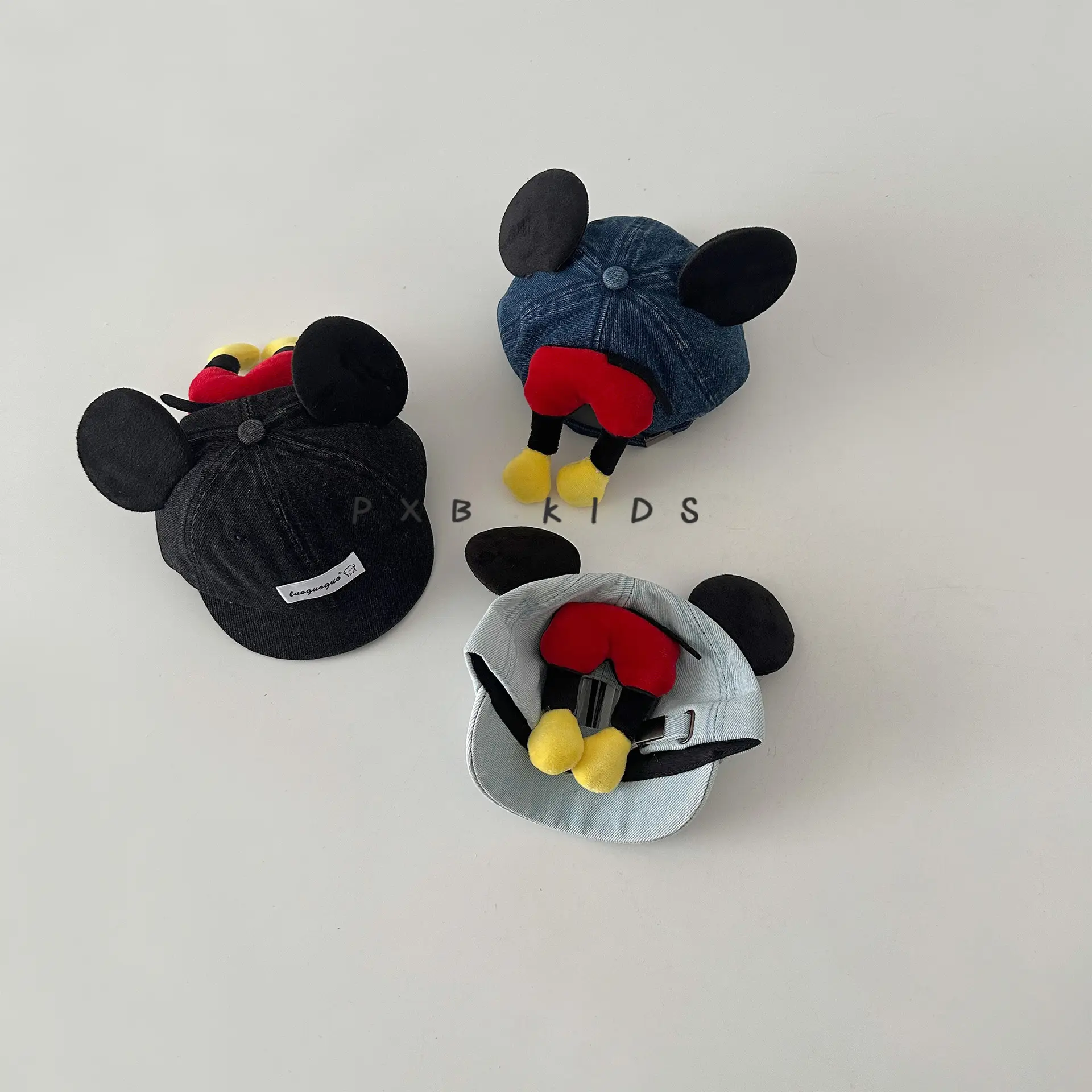 Cute Mickey Butt Duck Cap Infant Fashionable Big Ears Bow Cowboy Hat Sun Hat - Image 7