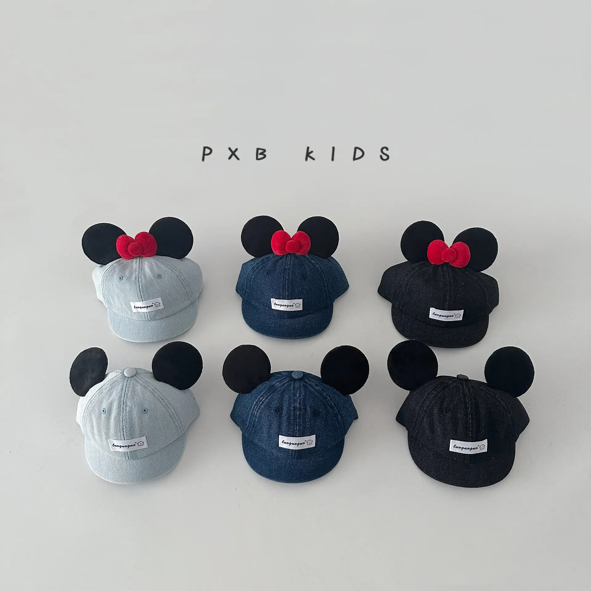 Cute Mickey Butt Duck Cap Infant Fashionable Big Ears Bow Cowboy Hat Sun Hat - Image 8