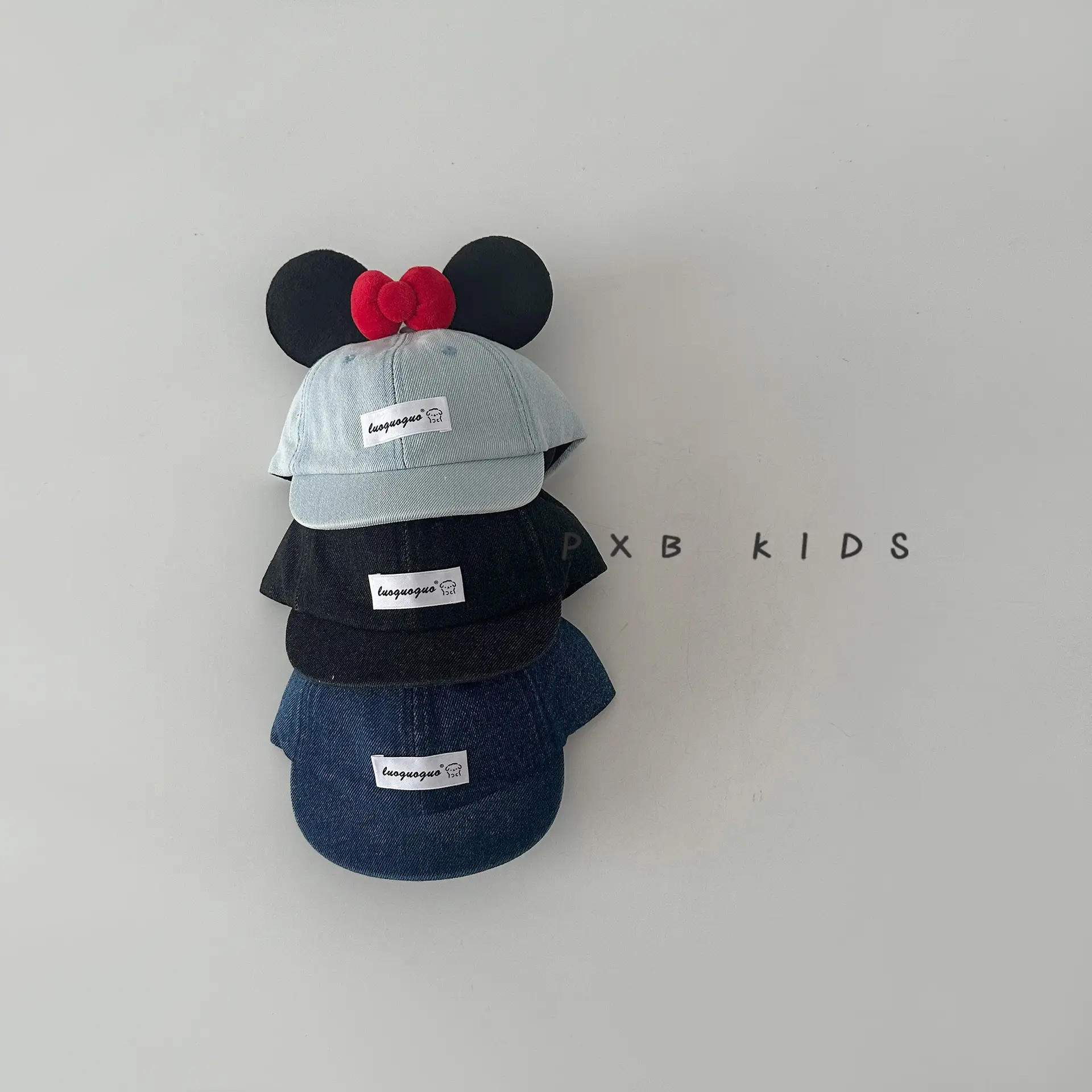 Cute Mickey Butt Duck Cap Infant Fashionable Big Ears Bow Cowboy Hat Sun Hat - Image 10