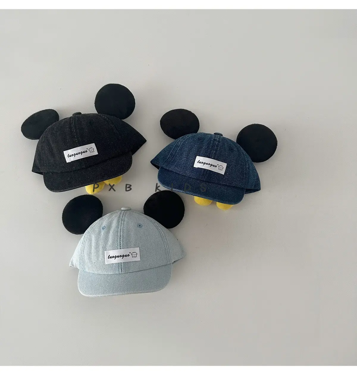 Cute Mickey Butt Duck Cap Infant Fashionable Big Ears Bow Cowboy Hat Sun Hat — feature 12