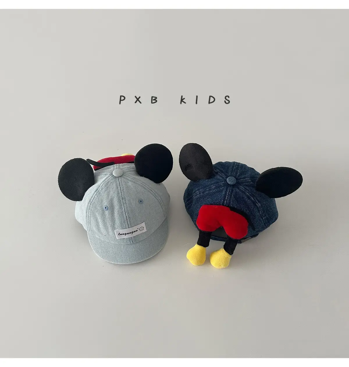 Cute Mickey Butt Duck Cap Infant Fashionable Big Ears Bow Cowboy Hat Sun Hat — feature 4