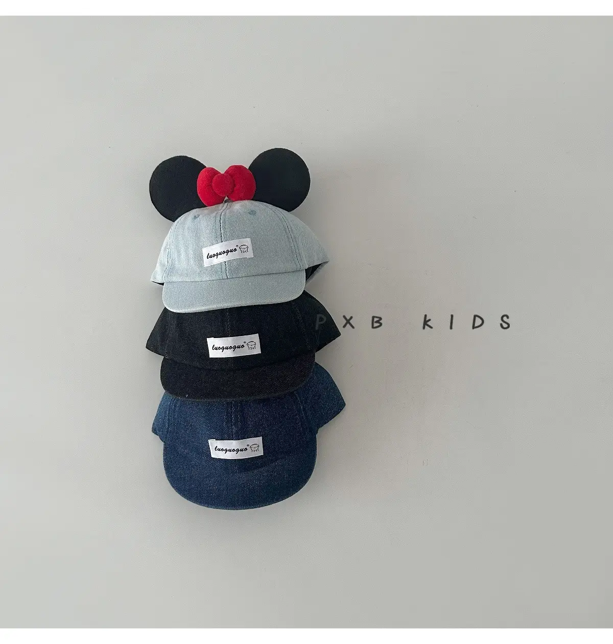 Cute Mickey Butt Duck Cap Infant Fashionable Big Ears Bow Cowboy Hat Sun Hat — feature 5