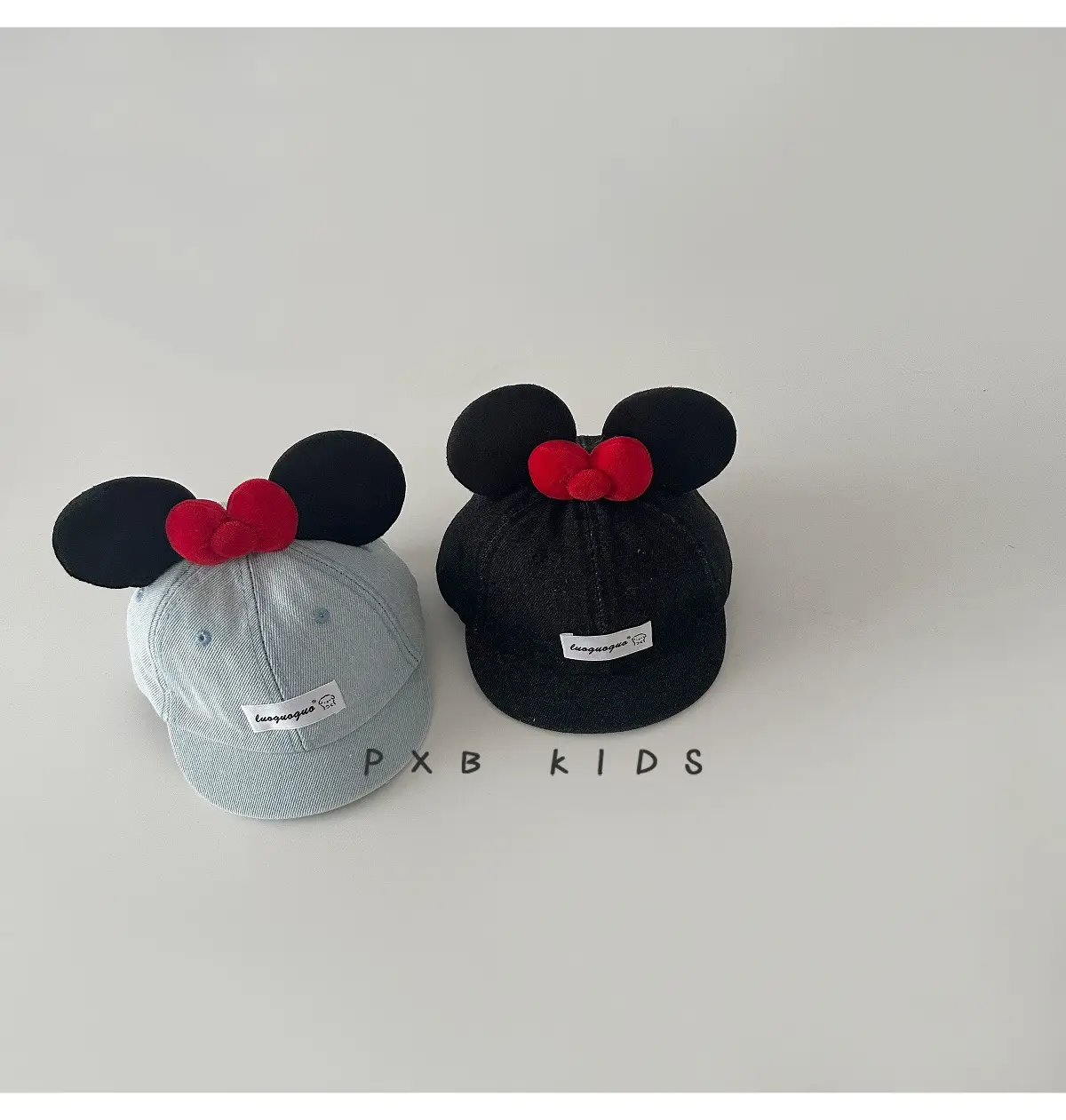Cute Mickey Butt Duck Cap Infant Fashionable Big Ears Bow Cowboy Hat Sun Hat — feature 7