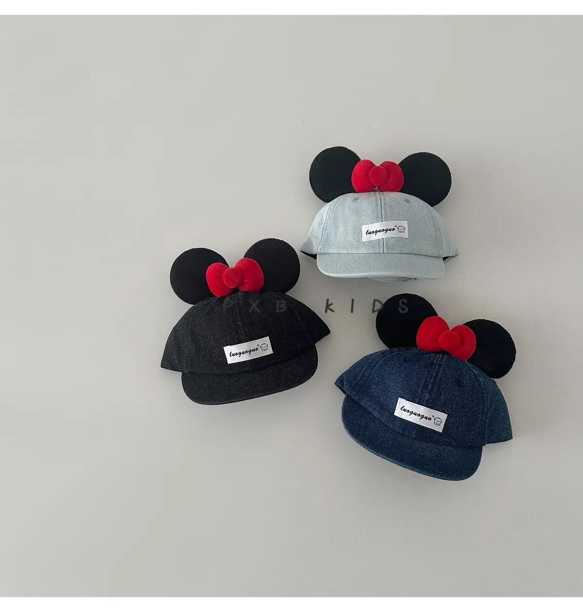 Cute Mickey Butt Duck Cap Infant Fashionable Big Ears Bow Cowboy Hat Sun Hat — feature 8