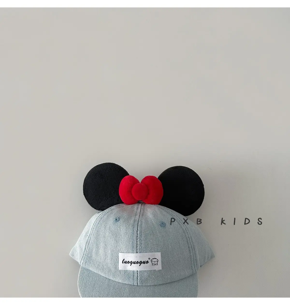 Cute Mickey Butt Duck Cap Infant Fashionable Big Ears Bow Cowboy Hat Sun Hat — feature 9