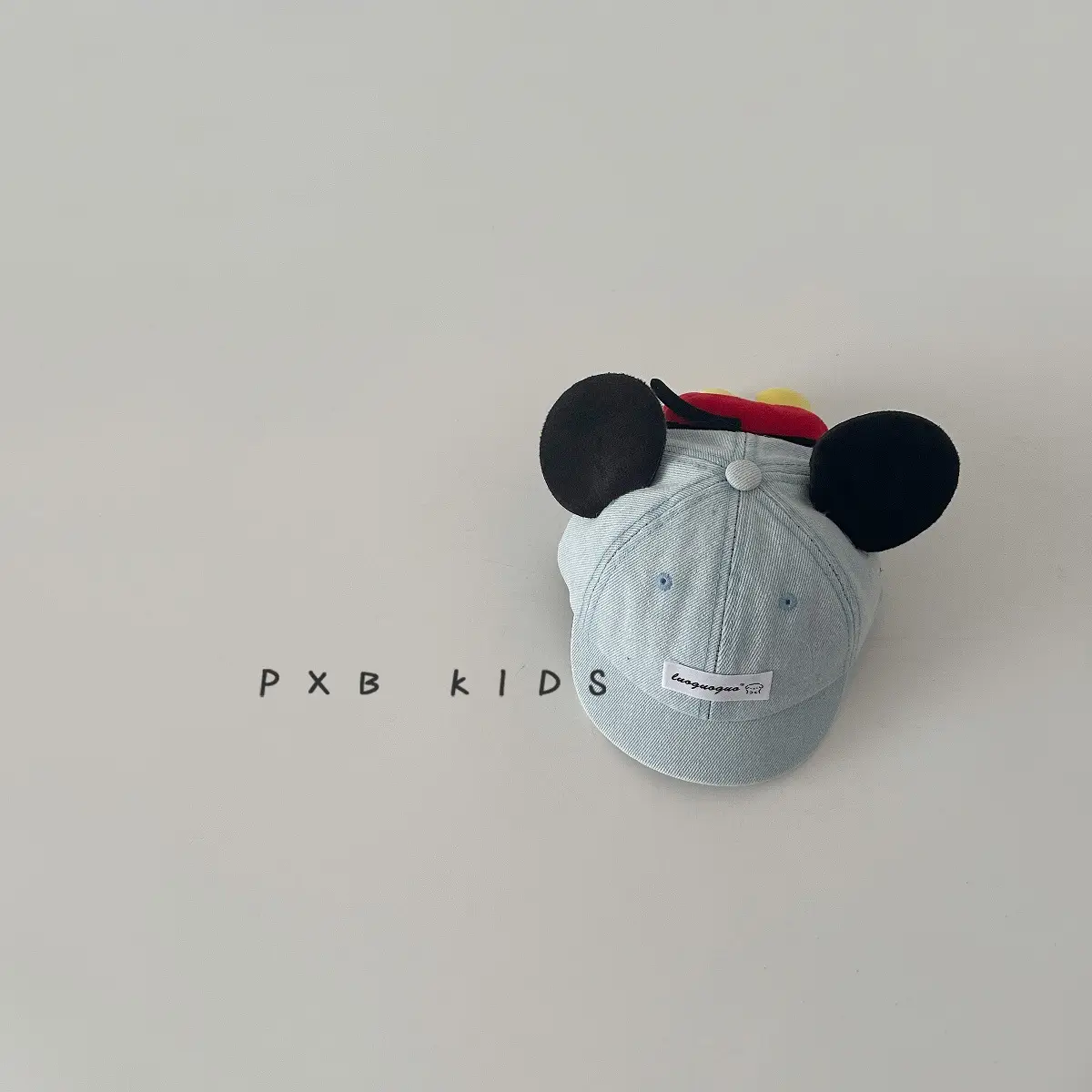 Cute Mickey Butt Duck Cap Infant Fashionable Big Ears Bow Cowboy Hat Sun Hat - Image 2