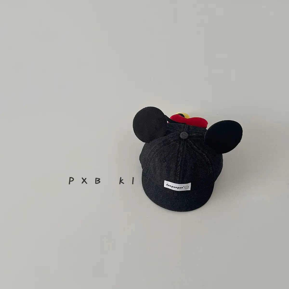 Cute Mickey Butt Duck Cap Infant Fashionable Big Ears Bow Cowboy Hat Sun Hat - Image 3