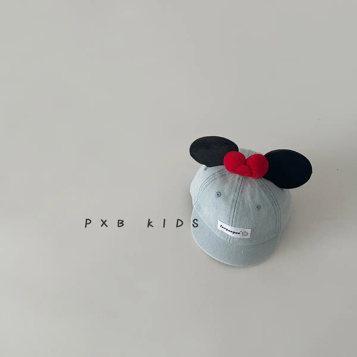 Cute Mickey Butt Duck Cap Infant Fashionable Big Ears Bow Cowboy Hat Sun Hat - Image 5