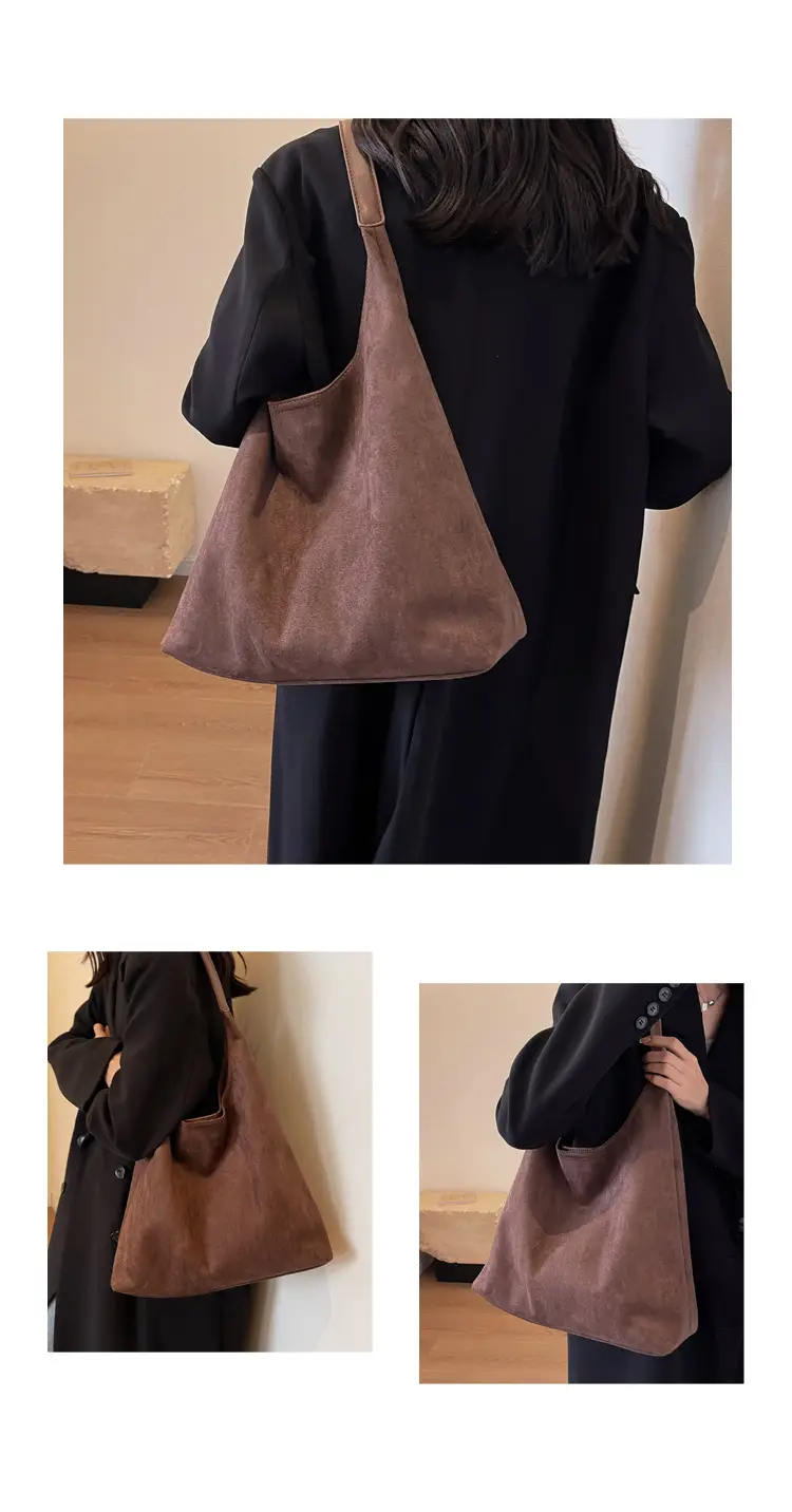 Retro Frosted Large Suede Bag Women 2026 — feature 10