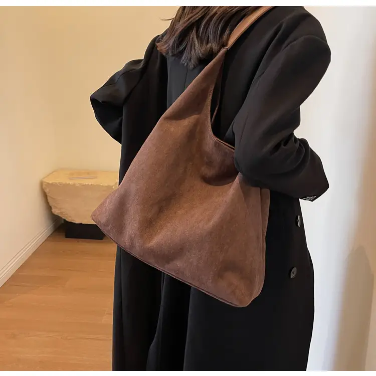 Retro Frosted Large Suede Bag Women 2026 — feature 21