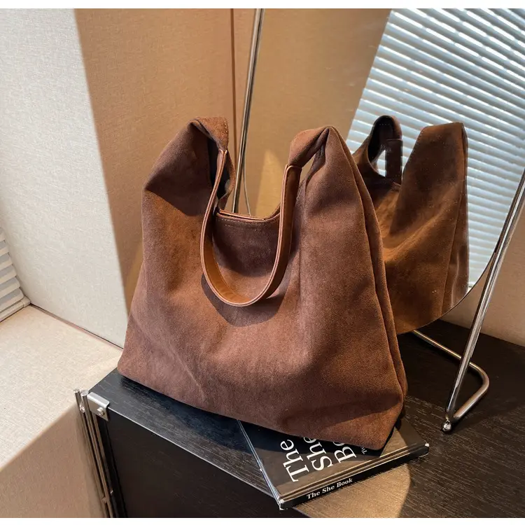 Retro Frosted Large Suede Bag Women 2026 — feature 35