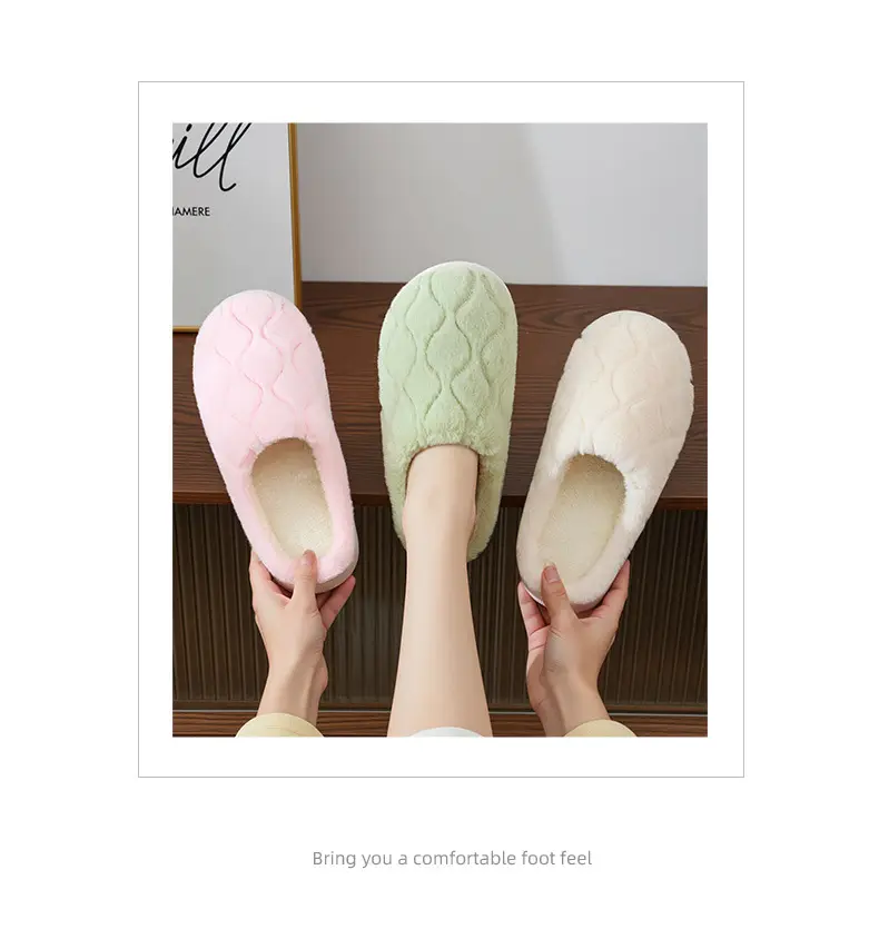 Winter Cotton Slippers for Women, Simple Style for Entertaining Guests, Home Use, Outdoor Warmth, Non-Slip, Couple's Closed-Back Slippers with a Soft Cushioning Feel for Men — feature 13