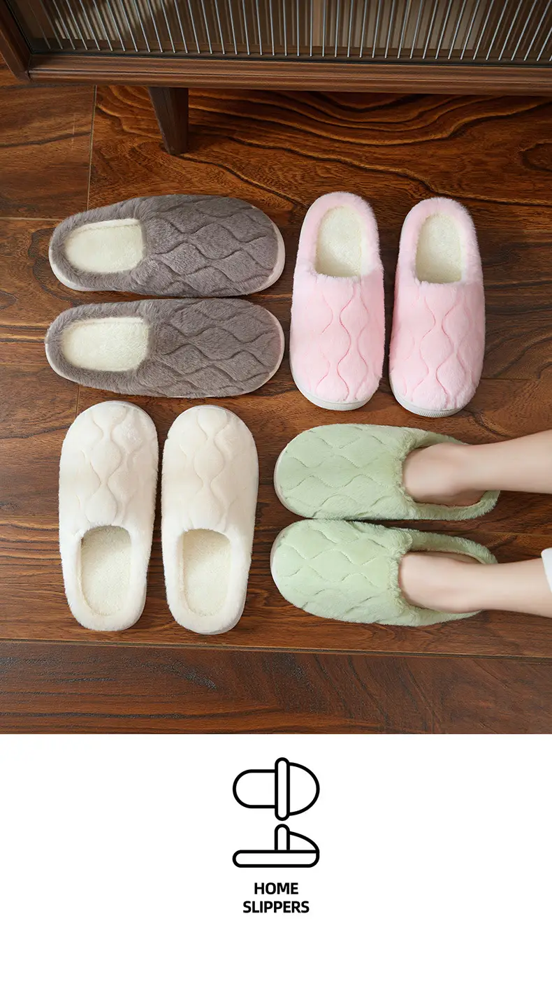 Winter Cotton Slippers for Women, Simple Style for Entertaining Guests, Home Use, Outdoor Warmth, Non-Slip, Couple's Closed-Back Slippers with a Soft Cushioning Feel for Men — feature 14