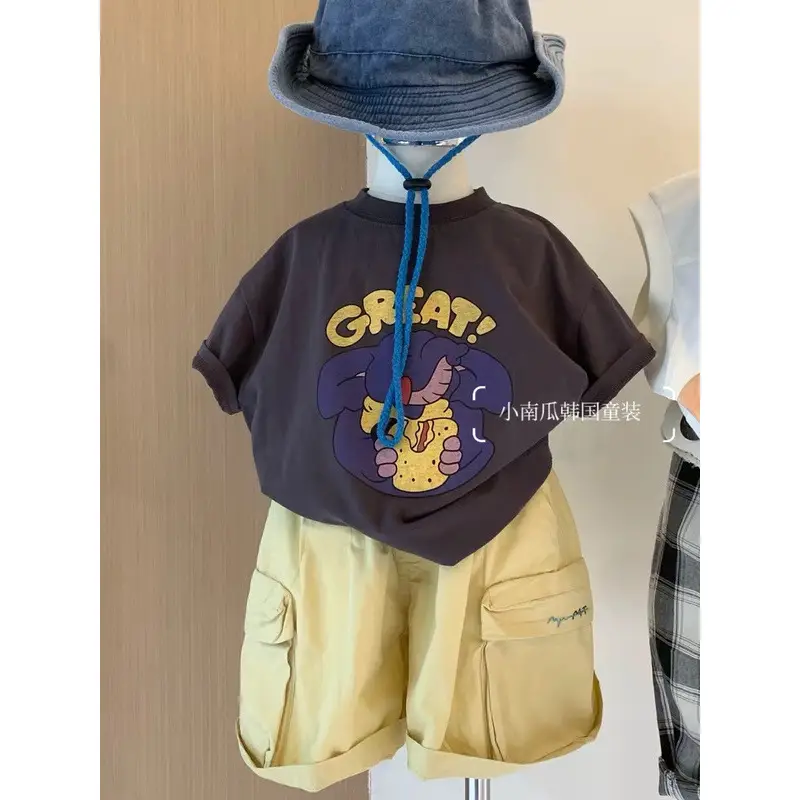 Boys Cartoon Print Shorts Suit Summer 2025 - Image 3