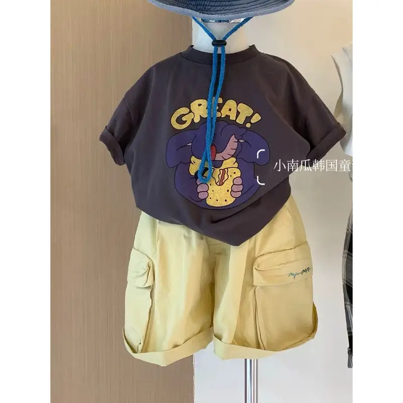 Boys Cartoon Print Shorts Suit Summer 2025 - Image 5