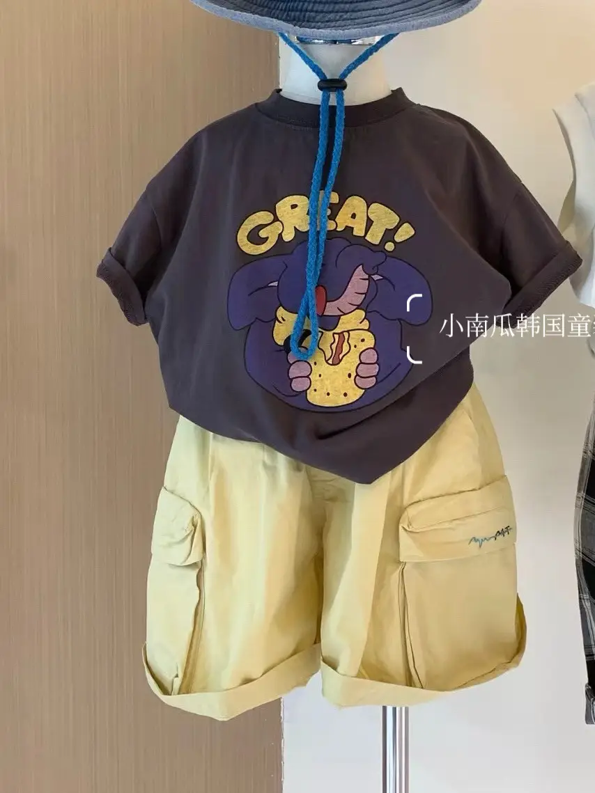 Boys Cartoon Print Shorts Suit Summer 2025 — feature 5