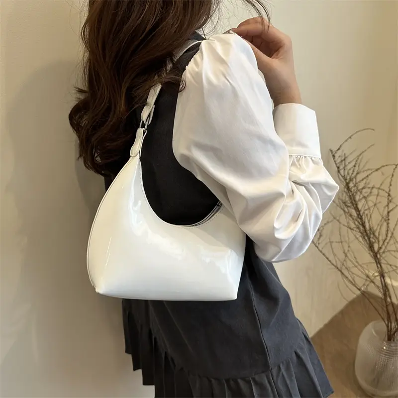 Women Patent Leather Shoulder Bag 2025 Summer Trend - Image 7