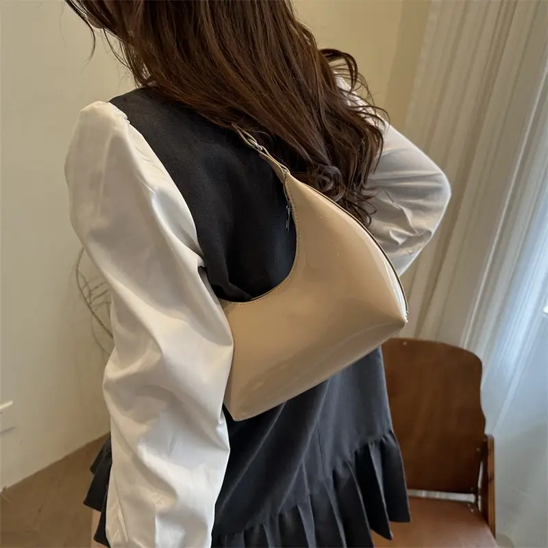 Women Patent Leather Shoulder Bag 2025 Summer Trend - Image 8