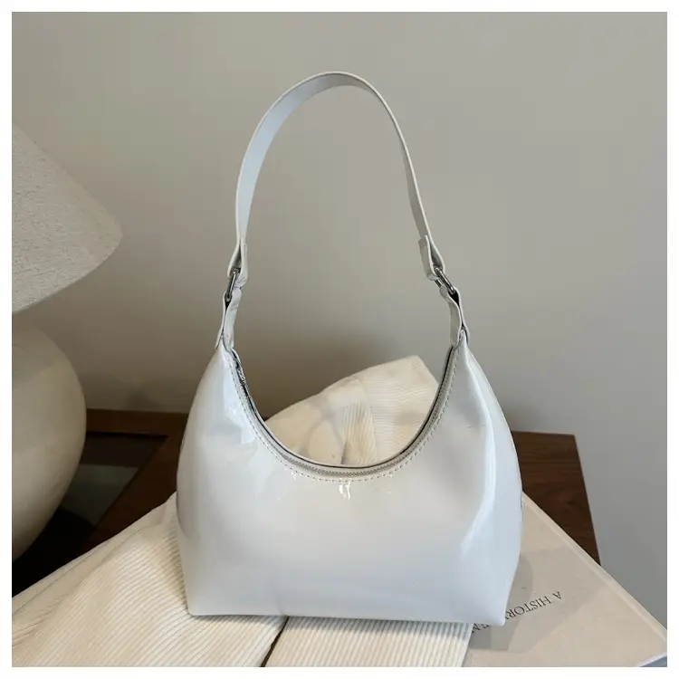 Women Patent Leather Shoulder Bag 2025 Summer Trend - Image 2