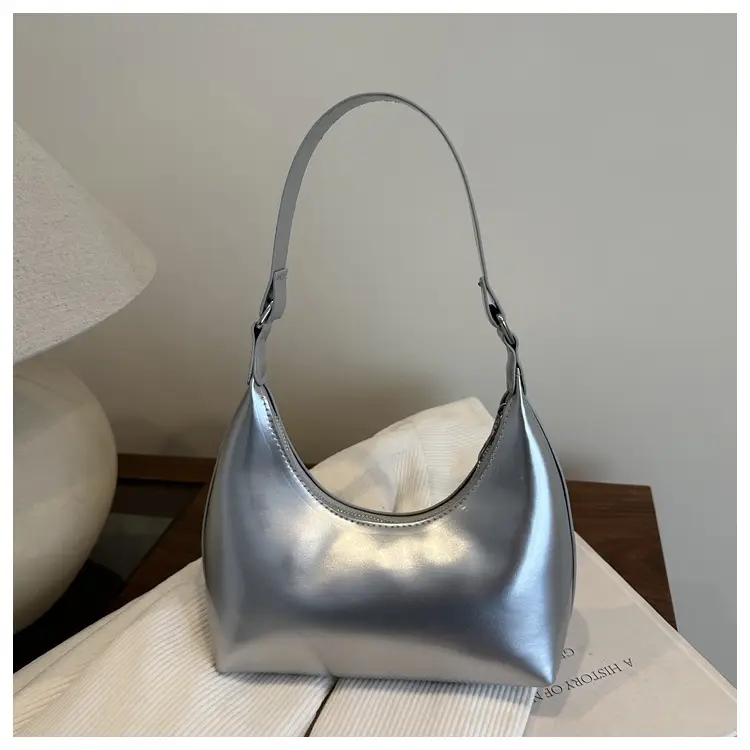 Women Patent Leather Shoulder Bag 2025 Summer Trend - Image 3