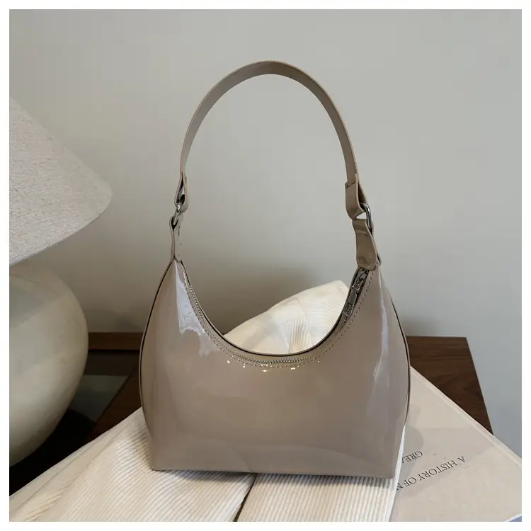 Women Patent Leather Shoulder Bag 2025 Summer Trend - Image 4