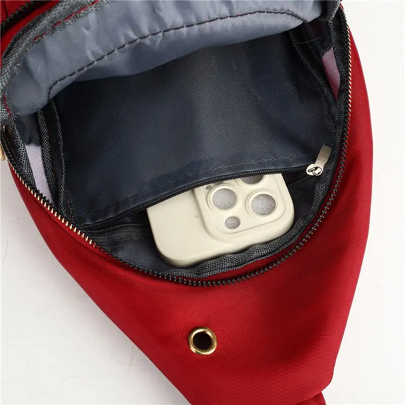 Women's Waterproof Crossbody Bag Purple Rhombus Design - Image 9