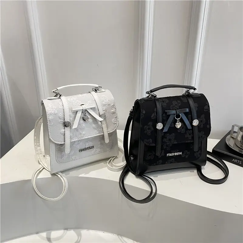 Women's White Embroidered Shoulder Crossbody Bag 2025 - Image 6