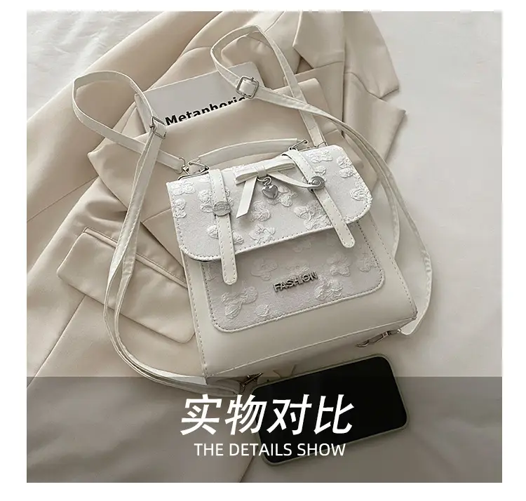 Women's White Embroidered Shoulder Crossbody Bag 2025 — feature 10