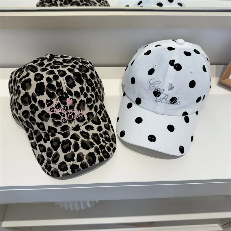 Korean Style Leopard Print Cap for Women - Image 3