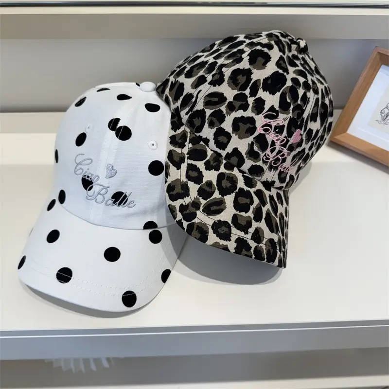 Korean Style Leopard Print Cap for Women - Image 4