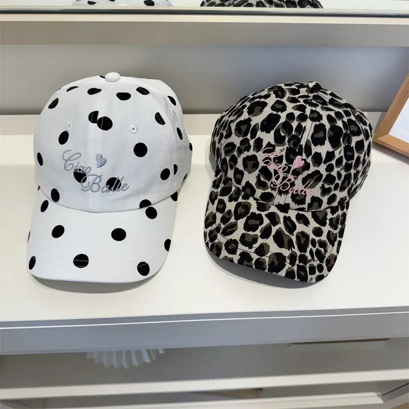 Korean Style Leopard Print Cap for Women - Image 5