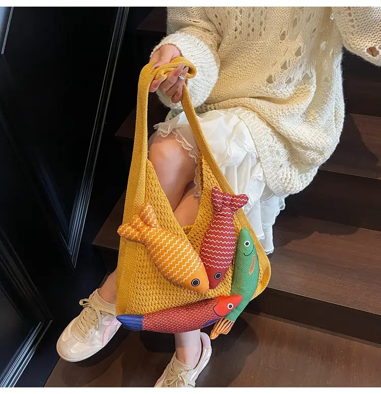 Knitted Lazy Bag for Women 2025 New Trendy Fashion - Image 2
