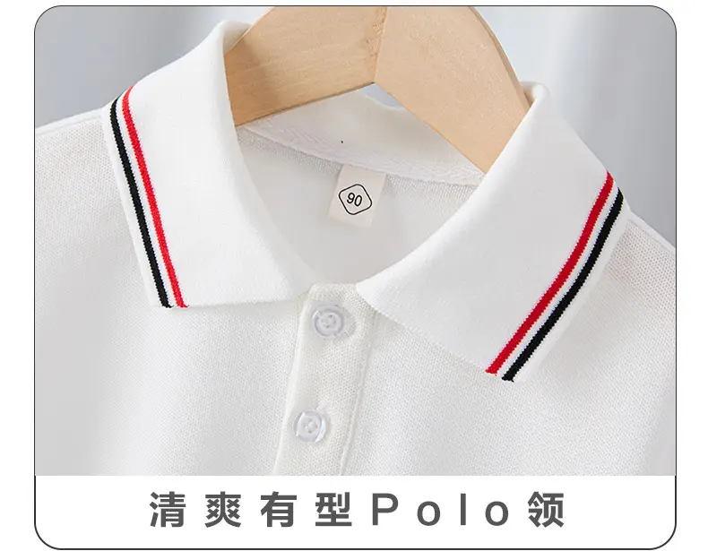 Boy's White Blue Polo T-Shirt Summer Cotton Thin Sleeve β feature 5