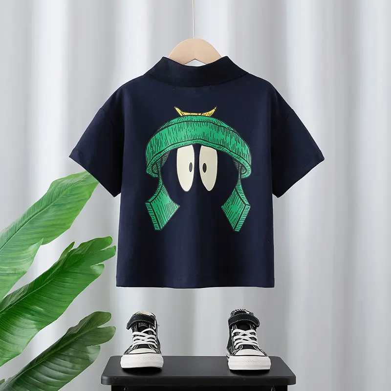 Children's Green Hat T-Shirt Boys 2025 Summer - Image 4