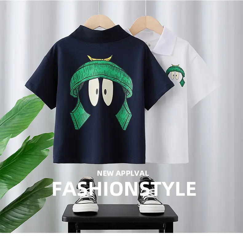 Children's Green Hat T-Shirt Boys 2025 Summer — feature 1