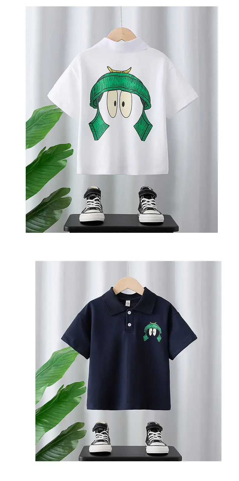 Children's Green Hat T-Shirt Boys 2025 Summer — feature 7