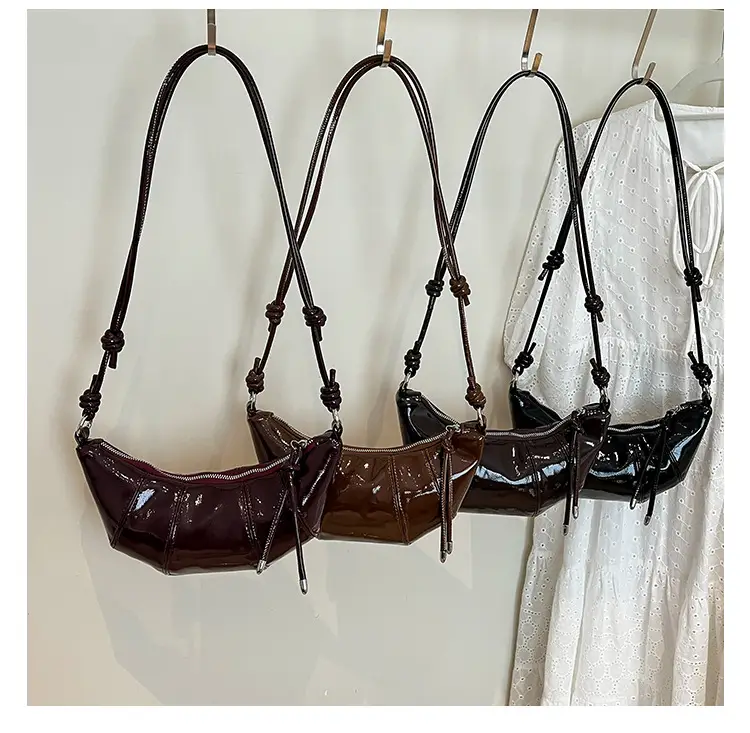Brown Croc-Strap Crossbody Bag for Women — feature 1