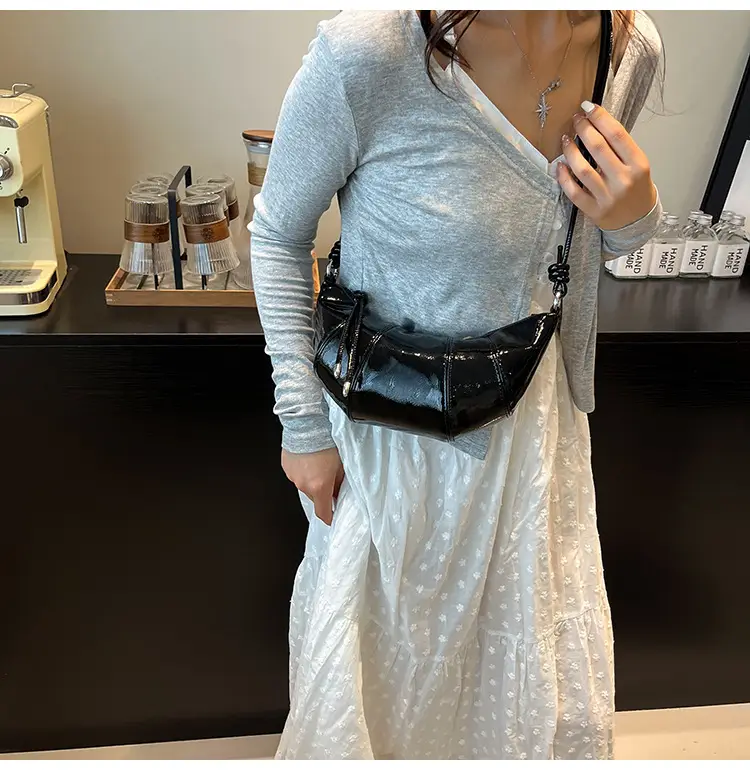 Brown Croc-Strap Crossbody Bag for Women — feature 14